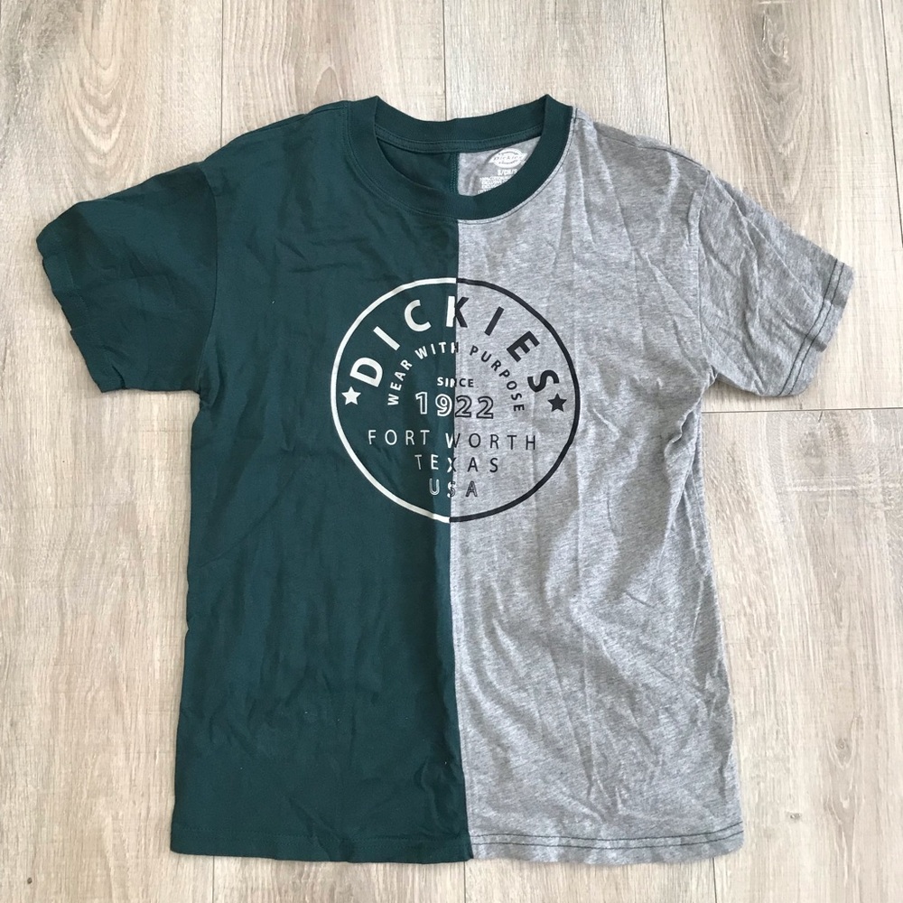 Dickies Split Green and Gray Graphic Tee